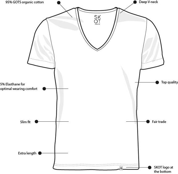 T-Shirt Regular V-Hals 2-Pack Zwart 7