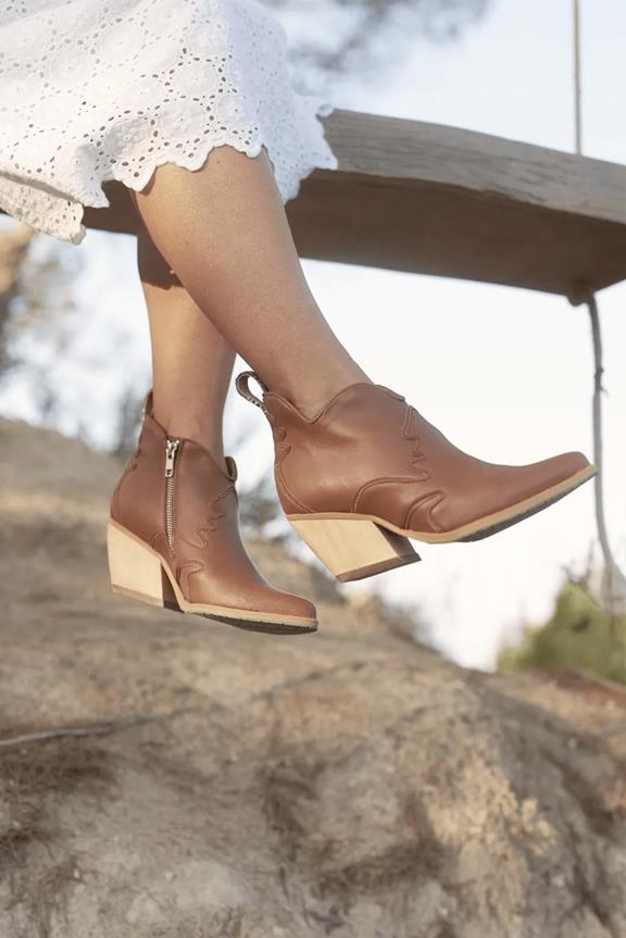 Ankle Boots Atlantis Cognac from Shop Like You Give a Damn