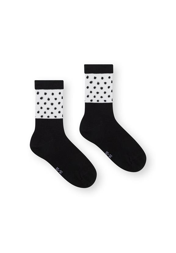 3 Pack Mid Socks Black Romance/Dots/Stripes 5