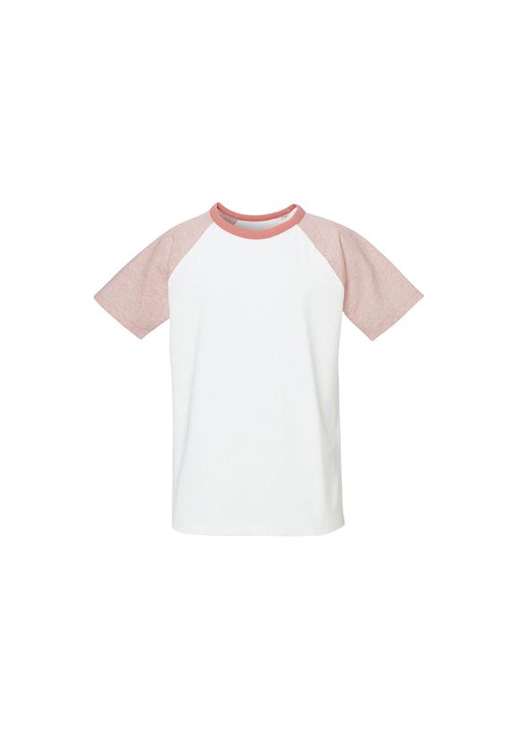 Raglan T-Shirt White Pink 2