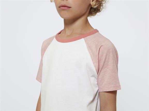 Raglan T-Shirt White Pink 4