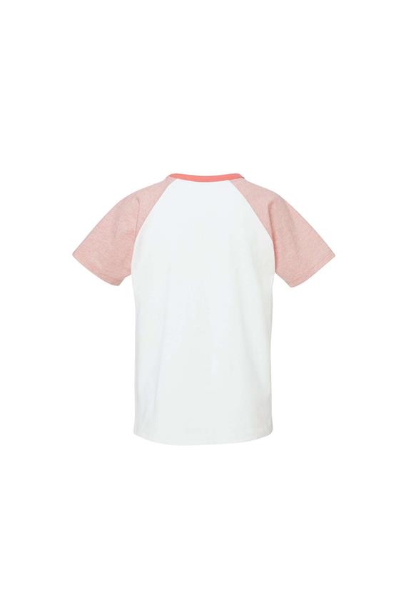Raglan T-Shirt White Pink 6