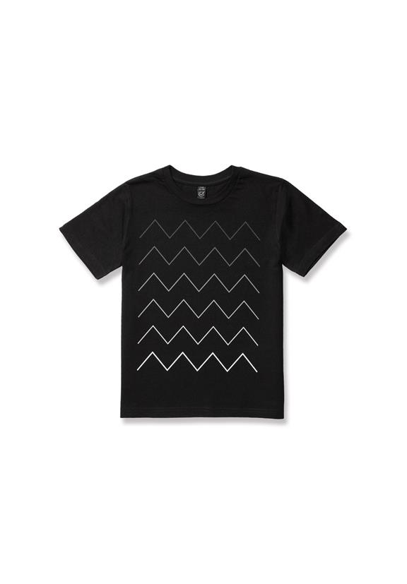Kinder T-Shirt Zigzag Zwart 1