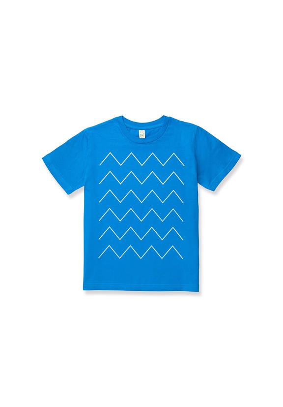 Kinder T-Shirt Zigzag Blauw 1