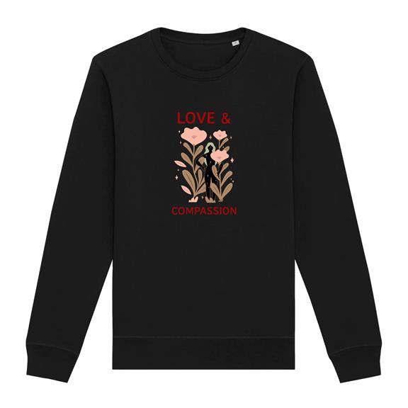 Sweatshirt Love & Compassion Schwarz 1