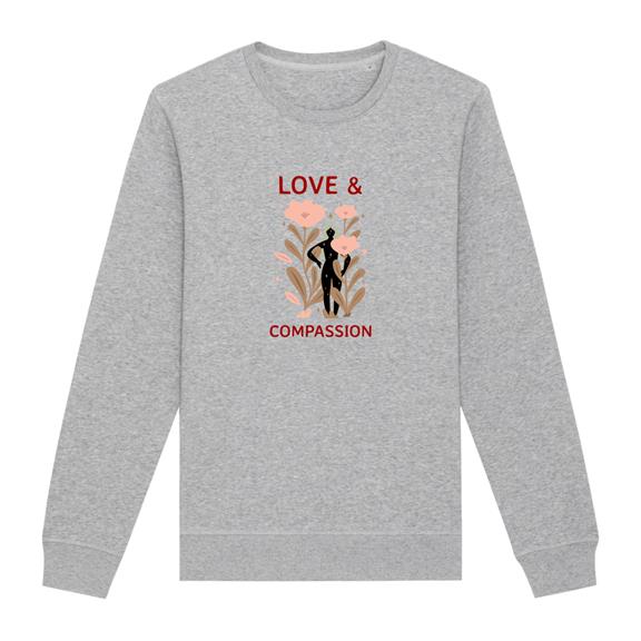 Sweatshirt Love & Compassion Grijs 1