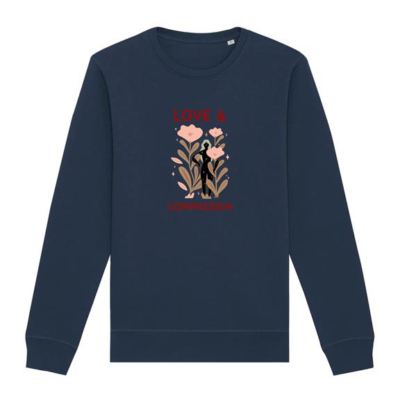 Sweatshirt Love & Compassion Navy 1