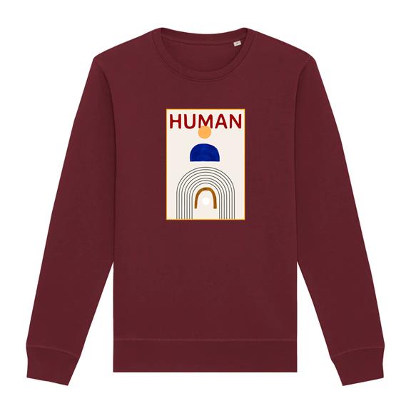 Sweatshirt Human Burgundy 1