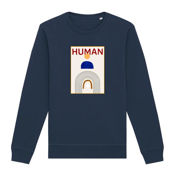 Sweatshirt Human Navy 2