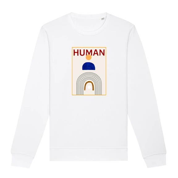 Sweatshirt Human White 1
