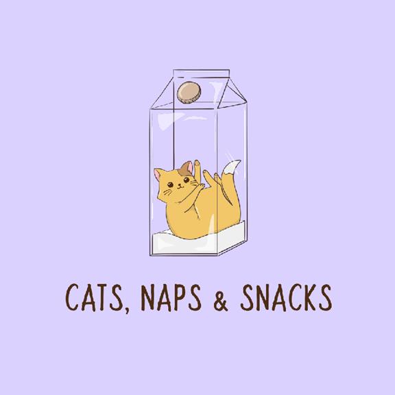 Sweatshirt Cats, Naps & Snacks Snacks Weiß 2