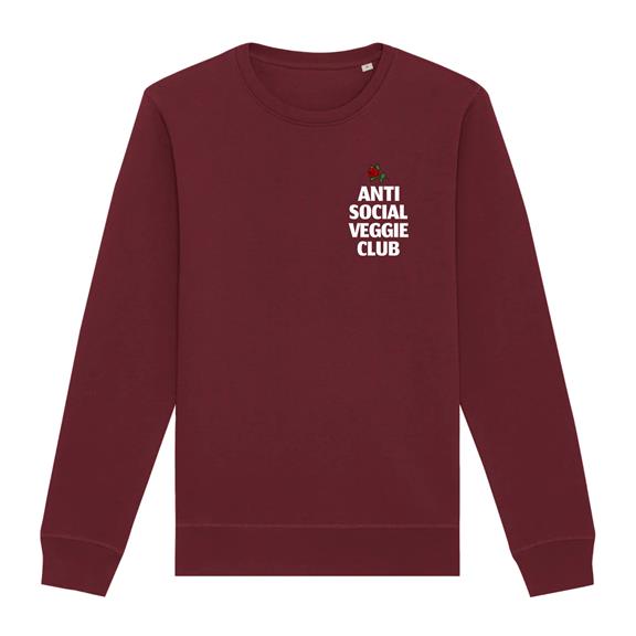 Sweatshirt Anti Social Veggie Club Maroon 1