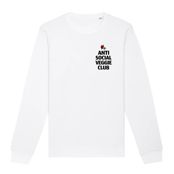Sweatshirt Anti Social Veggie Club Weiß 1