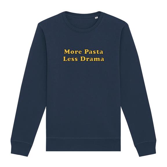 Sweatshirt More Pasta Less Drama Navy 1