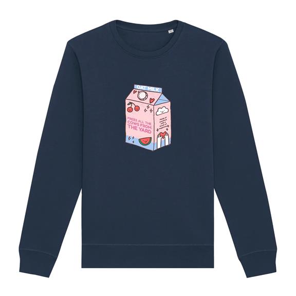 Sweatshirt My Oat Frees All The Cows Navy 2