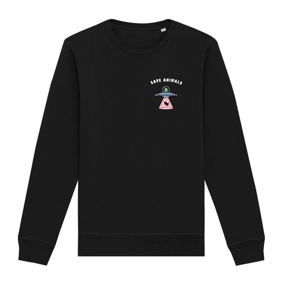 Sweatshirt Save Animals Zwart 1
