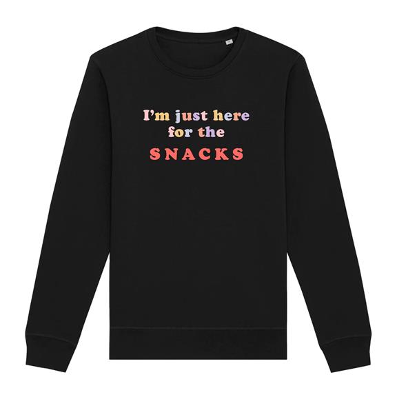 Sweatshirt Just Here For The Snacks Black 2