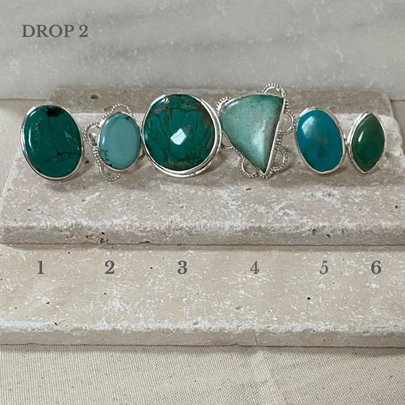 Turquoise Ring Zilver Nr6 3