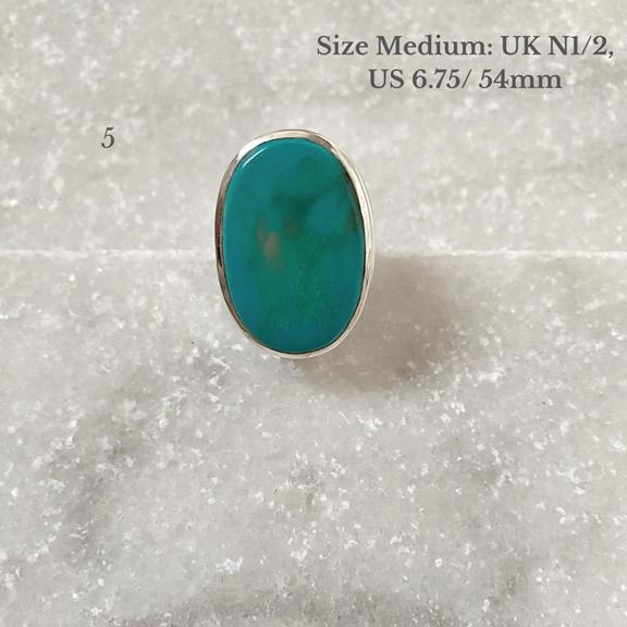Turquoise Ring Zilver Nr5 6