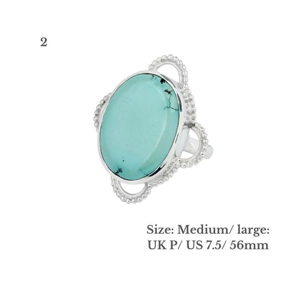 Turquoise Ring Zilver Nr2 5