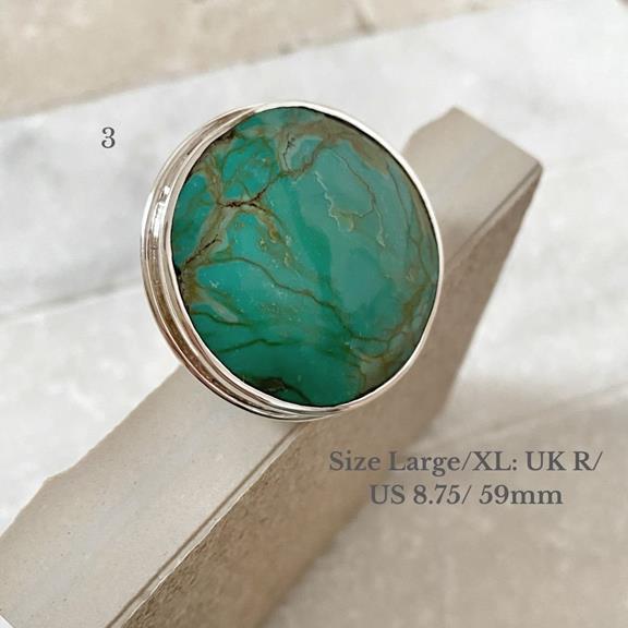 Turquoise Ring Zilver Nr3 5