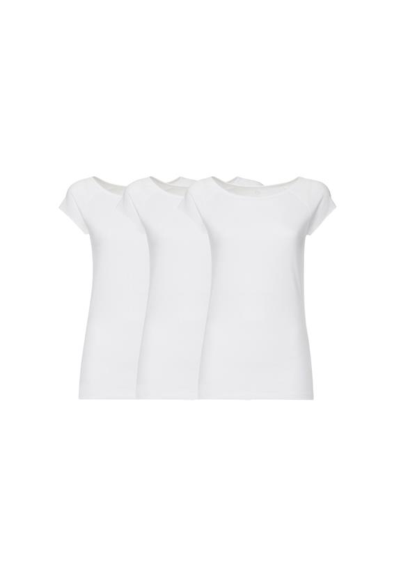 3er Pack Tt01 Cap Sleeve Shirts Weiß 1