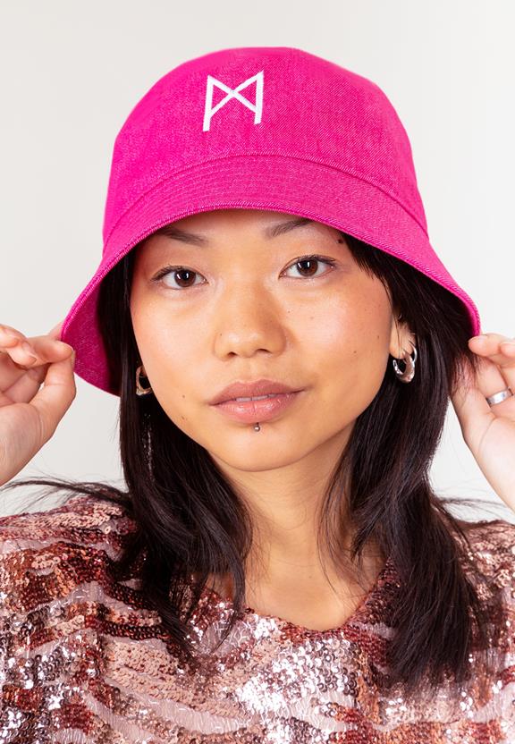 Bucket Hat Logo Pink 1