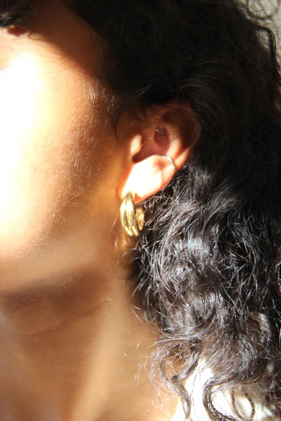 Earrings The Harlow Hoop Medium 18k Gold Plated 3