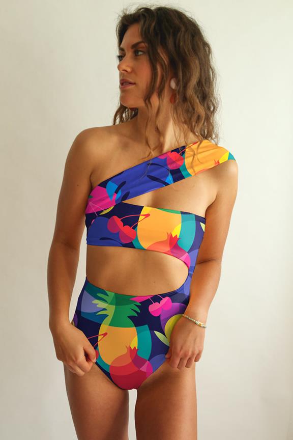 Swimsuit Cut-Out One-Piece Kylie Lush Tropic Print 4