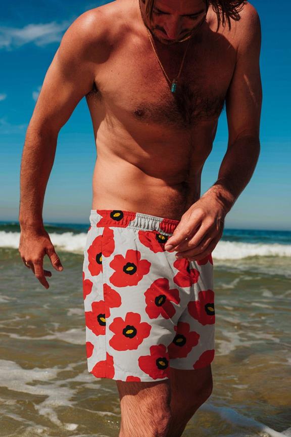 Swim Shorts Dylan By Arlo Poppies Red 2