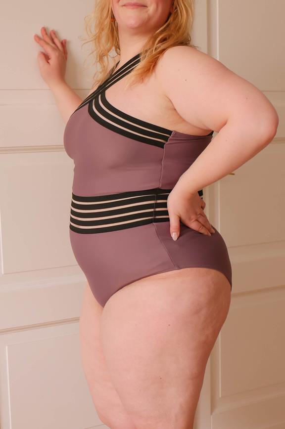 Swimsuit Arden Crossover One-Piece By Aava Mauve Purple 19