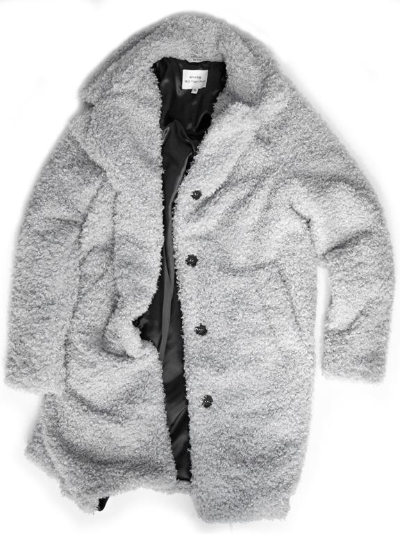 Coat Recycled Boucle Grey 2