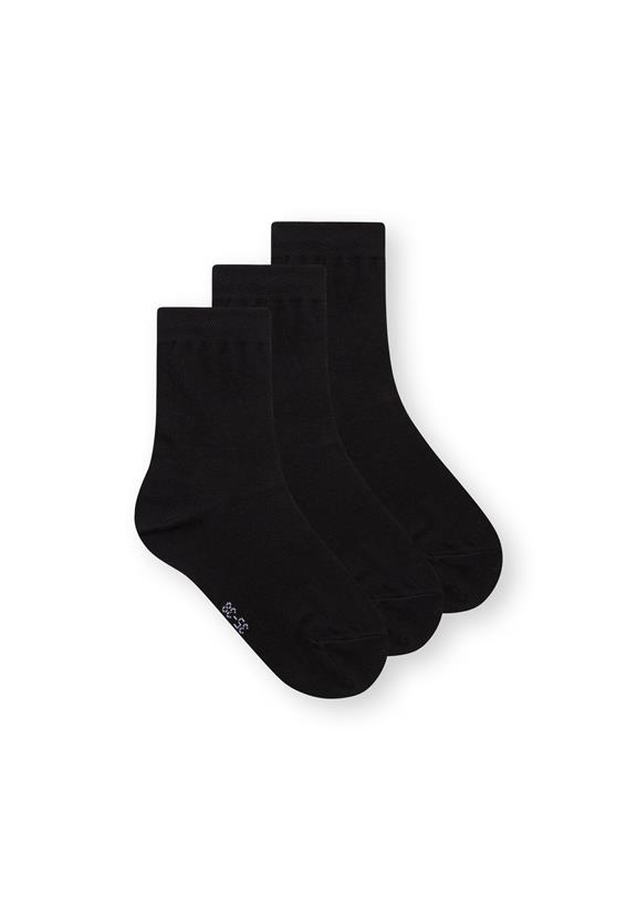 Socken 3er Pack Mid Black 1