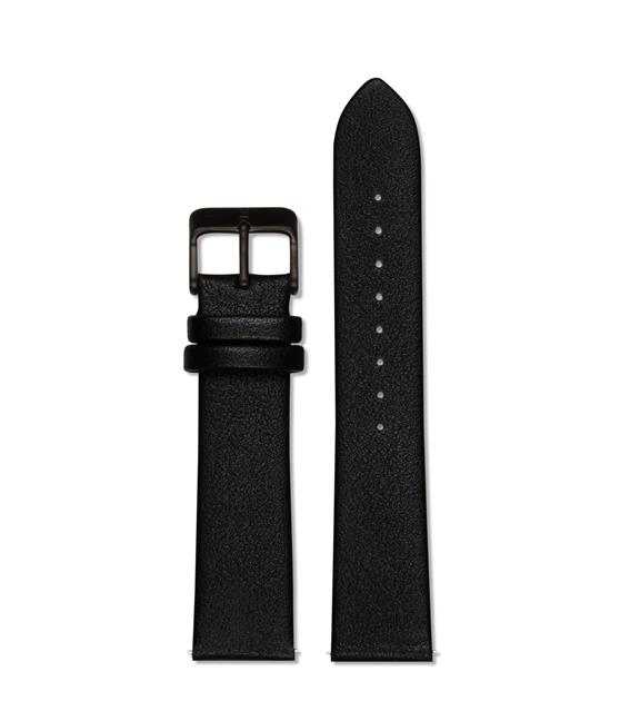 Watch Strap 20 Mm Black With Brushed Black Buckle 1