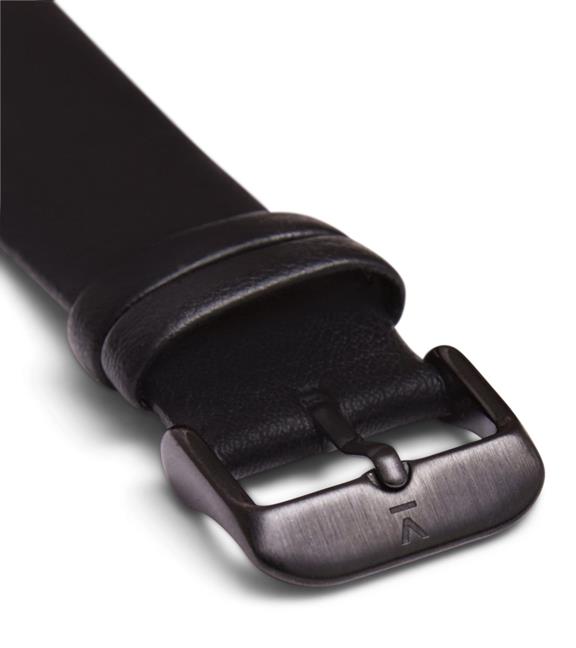 Watch Strap 20 Mm Black With Brushed Black Buckle 2