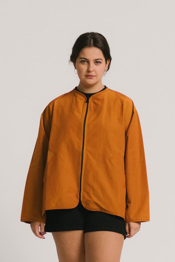 Overcoat Short Middle Pumpkin Orange 1