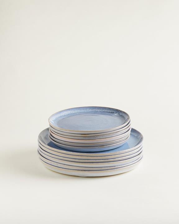 Plate Set Traditional Gray Blue (12 Pieces) 1