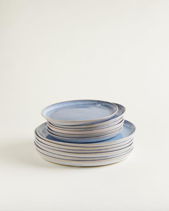 Plate Set Traditional Gray Blue (12 Pieces) 3