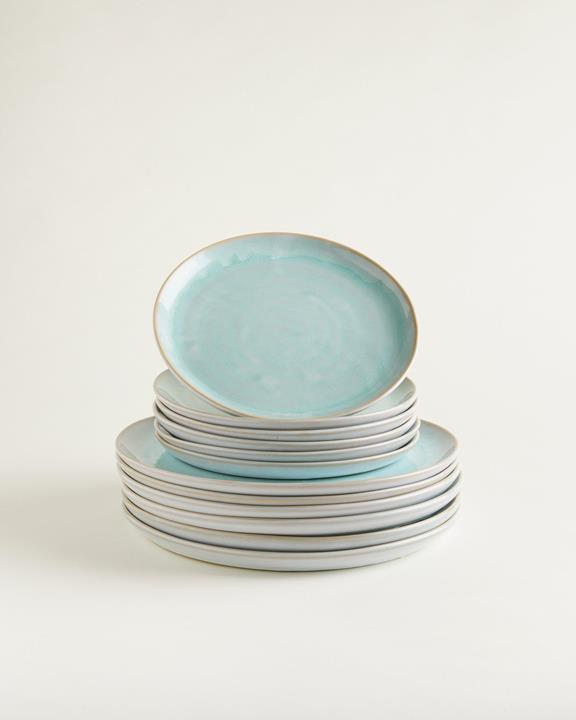 Plate Set Traditional Turquoise (12 Pieces) 3