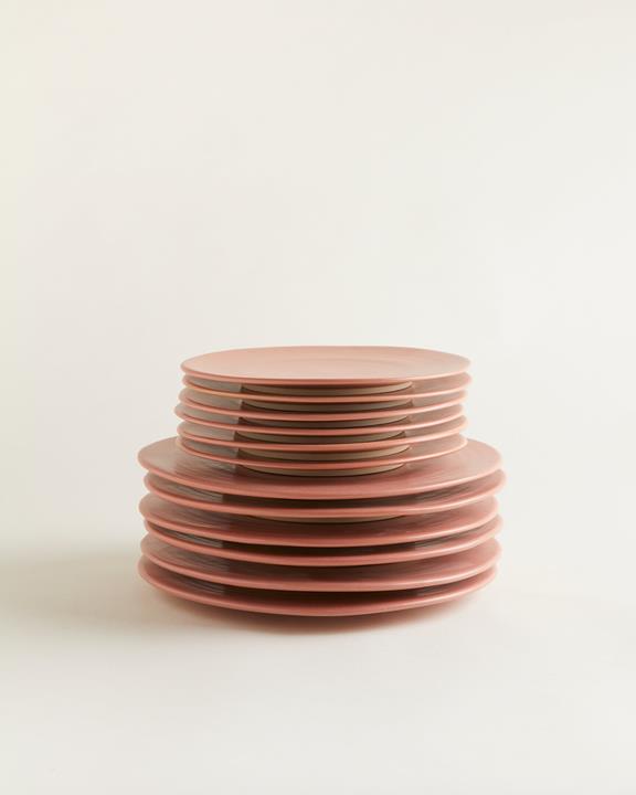 Plate Set Classic Old Pink (12 Pieces) 1