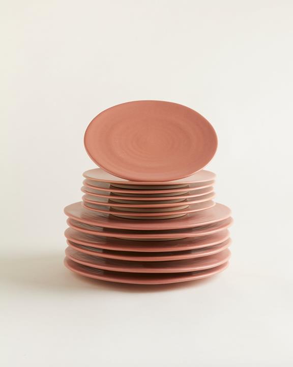 Plate Set Classic Old Pink (12 Pieces) 2