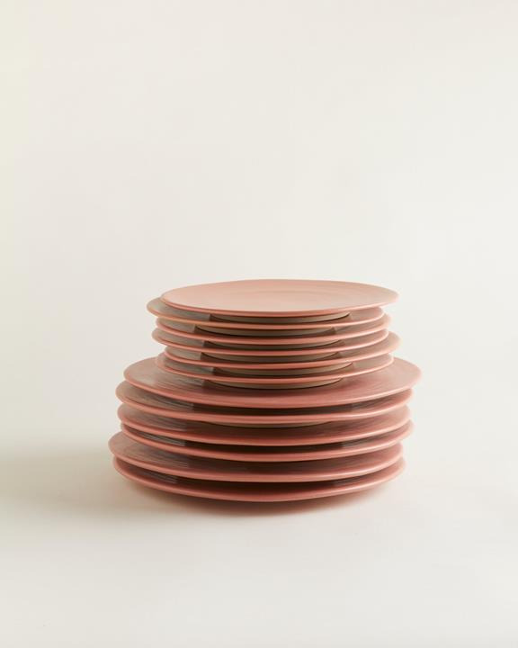Plate Set Classic Old Pink (12 Pieces) 3