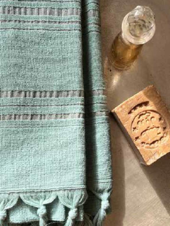 Bath Towel Fouta Dolce Collection Jade Green 2
