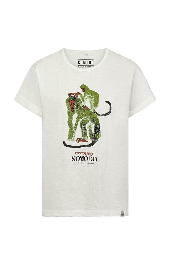 T-Shirt Monkeys Weiß & Grün 2
