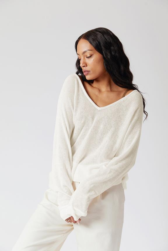 Pullover Clover Batwing Off White 1