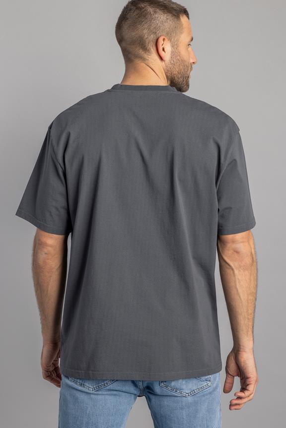 T-Shirt Oversized Logo Basaltgrijs 5