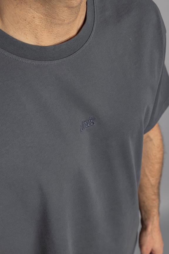 T-Shirt Oversized Logo Basaltgrijs 7