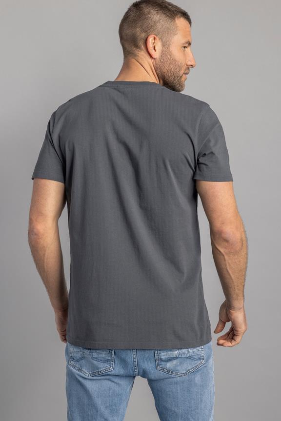 T-Shirt Logo Slim Basaltgrijs 4