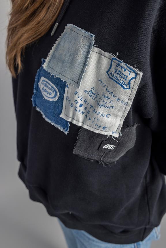 Hoodie Oversized Denim Patched 4