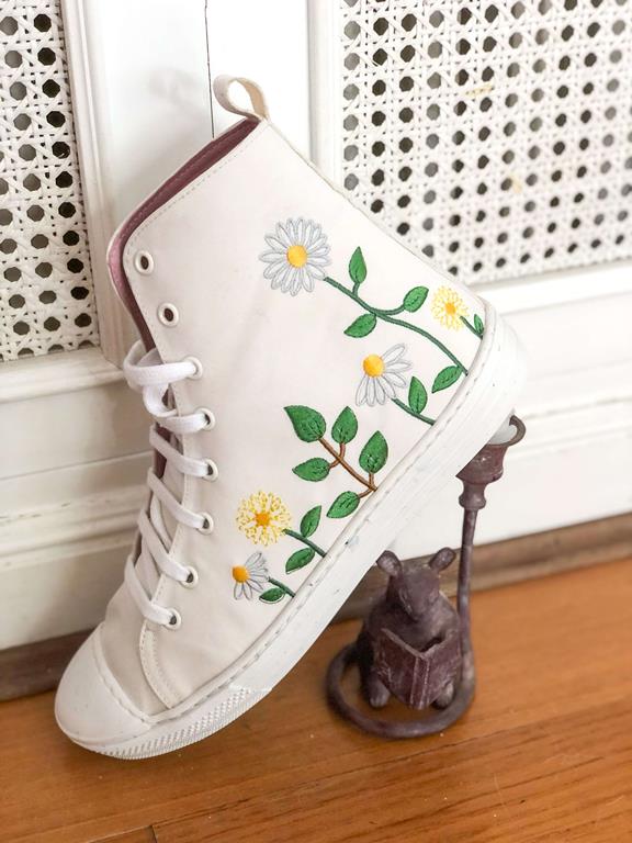 Sneakers Daisies' Garden Wit 7